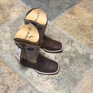 Ariat 100% Leather Kids Cowboy Boots
